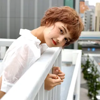 ショート カラー パーマ 🫧似合わせヘア/ 副店長＊千葉のヘアスタイル