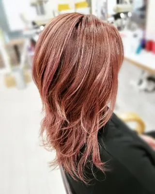 セミロング カラー ハイライト/カラー ⭐中村真冬のヘアスタイル