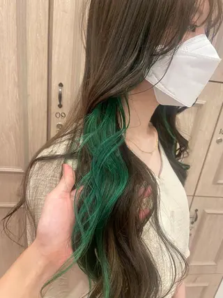 ロング カラー 🕊顔まわりカット ／インナーカラー🕊のヘアスタイル