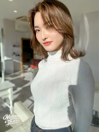 ミディアム カラー 藤井 章太のヘアスタイル