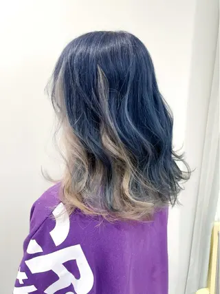 ミディアム カラー 韓国レイヤーカット/ ダブルカラーのヘアスタイル