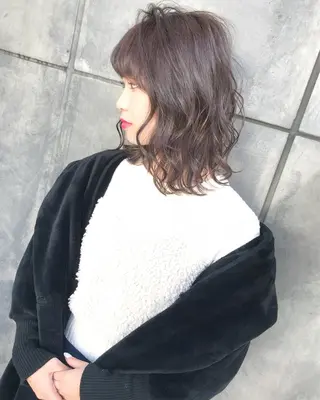 ミディアム カラー TOMOYA/ ショート、レイヤーのヘアスタイル