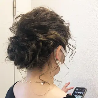 セミロング カラー ヘアアレンジ ✨🌿大人可愛い愛さ れhair🌿✨松本のヘアスタイル
