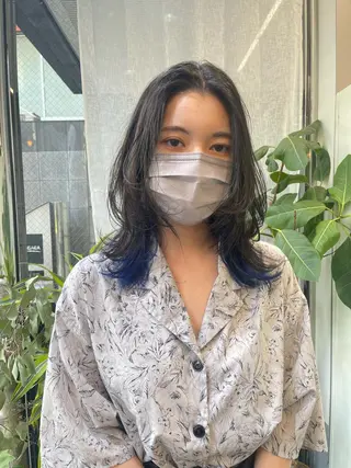 ミディアム カラー ヘアアレンジ 早瀬裕之 パーマのヘアスタイル
