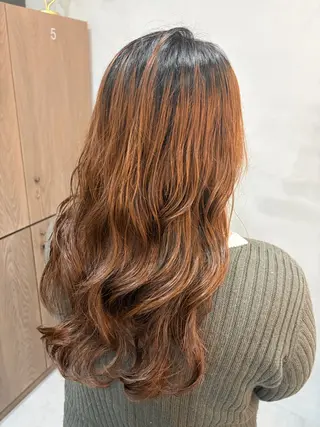 ロング パーマ ルプラボウ あいか 韓国ヘア/艶髪のヘアスタイル