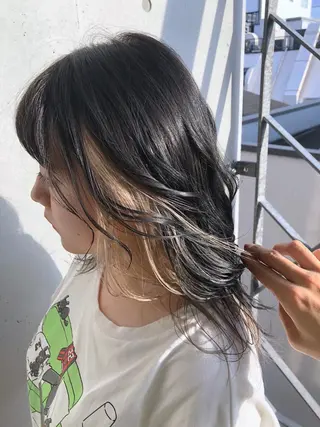 セミロング カラー ☕️ベージュカラー 内藤光哉☕️のヘアスタイル