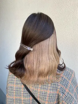 ミディアム カラー エフェクトブリーチ 🌟前澤啓太朗のヘアスタイル
