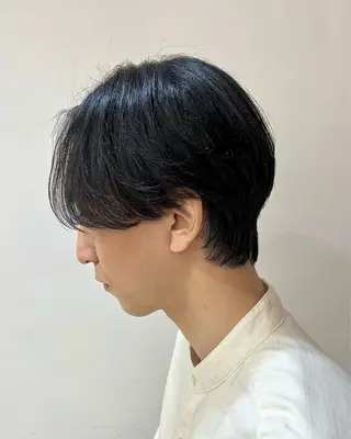 パーマ メンズ ショート、韓国メンズ ヘアのかつらぎのヘアスタイル