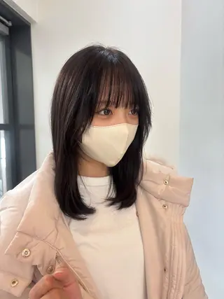ミディアム 艶髪໒꒱/透明感 カラー🍀_そら🪽のヘアスタイル