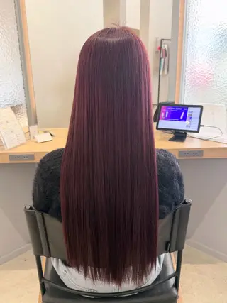 ロング カラー 保坂 瞭のヘアスタイル