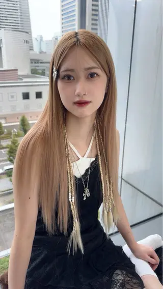 ロング 韓国エクステ／羽エク ダブルスキル💛のヘアスタイル