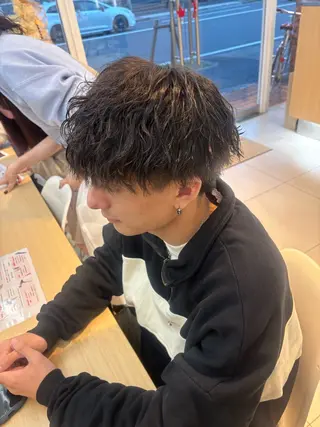 パーマ メンズ 💈メンズパーマ カラー💈momoのヘアスタイル