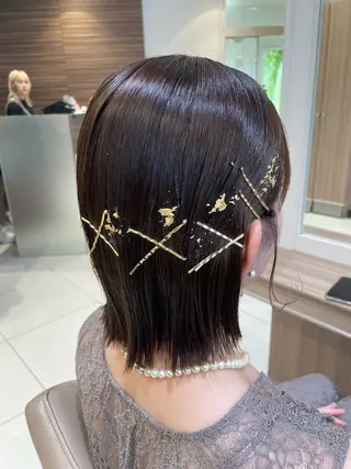 ショート ヘアアレンジ 韓国ヘアメイク🎀/ 縮毛矯正✨山本媛香のヘアスタイル