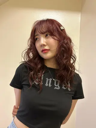 セミロング カラー ヘアアレンジ ☕️結【suii.】 ボブ/ヘアセット☕️のヘアスタイル