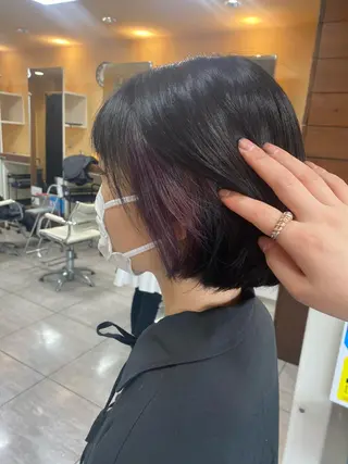 ショート カラー ヘアアレンジ 川上 麻梨阿のヘアスタイル