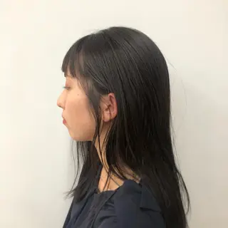 セミロング うる艶ヘア♡韓国好き 透明感　shotaのヘアスタイル