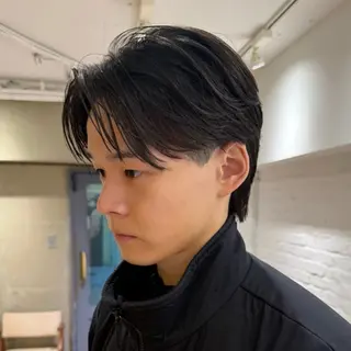 ミディアム パーマ メンズ シャドウパーマ 田形清流のヘアスタイル