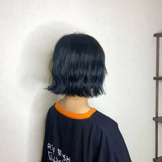 ミディアム カラー 教野 真央のヘアスタイル