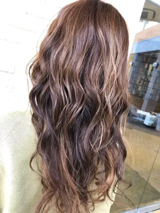 ロング カラー パーマ ヘアアレンジ ❣️倉敷❣️美髪 カラー能登一成のヘアスタイル