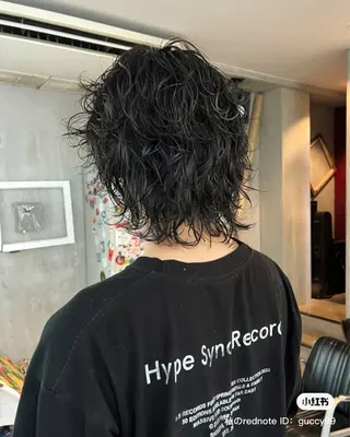 ミディアム パーマ メンズ 中目黒 ★店長WATARUのヘアスタイル