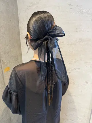 セミロング ヘアアレンジ 🎀ヘアセット/艶髪 /はやしほのか🎀のヘアスタイル