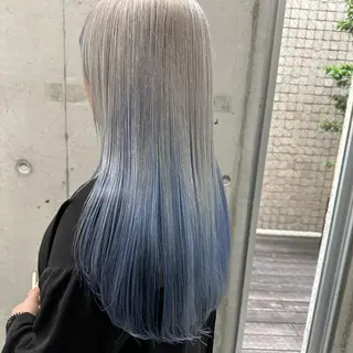 カラー ロング ♡韓国ヘア♡ ブリーチ✨ハイトーンのヘアスタイル