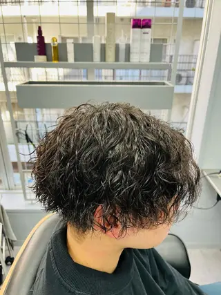 ショート パーマ メンズ 池袋メンズパーマ フェード純平のヘアスタイル