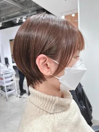 ショート カラー スキバサミを使わない カット🌼唯🌼のヘアスタイル