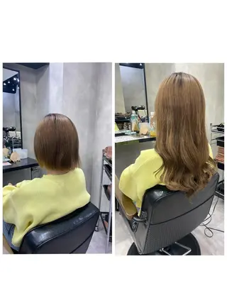 セミロング カラー エクステ/髪質改善 🖤RYUSEI🖤のヘアスタイル