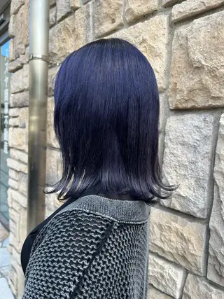 セミロング カラー miku 三ノ輪のヘアスタイル
