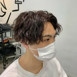 ショート カラー パーマ メンズ メンズ特化美容師/ 藤戸 椋のヘアスタイル