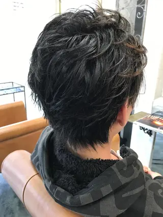 ショート カラー パーマ メンズ イシイ リョウヘイのヘアスタイル