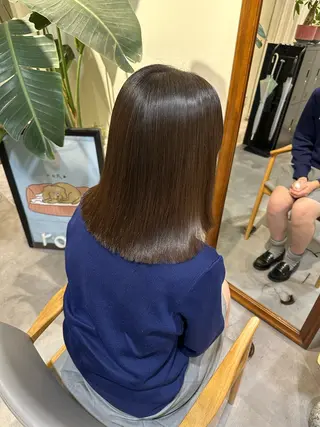 ミディアム HANAME 原宿美容室のヘアスタイル