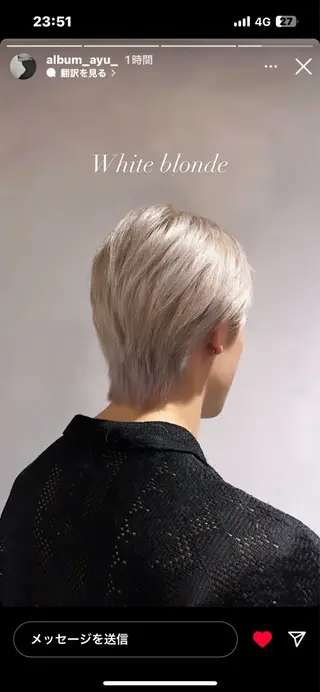 カラー メンズ 久保 嗣温のヘアスタイル