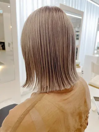 ミディアム カラー 透明感カラー/暗髪/ ブリーチ/reinaのヘアスタイル