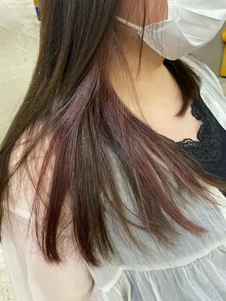 セミロング カラー お任せヘア☘️☘️ 及川渚のヘアスタイル