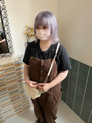 ミディアム カラー 🩷ハイトーン透明感 レイヤー🩷ユリカのヘアスタイル