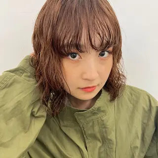 ミディアム 🌱ボブ/レイヤー/ ベージュ/あやみ✨のヘアスタイル