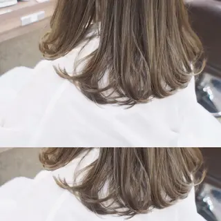 ミディアム カラー ヘアアレンジ 🟦髪質改善6年 💊YAMAMOTOのヘアスタイル