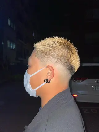 ショート メンズ Yugaメンズパーマ /フェードカットのヘアスタイル