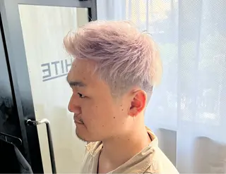 ショート カラー メンズ 髪質改善_WHITE RYUSUKEのヘアスタイル