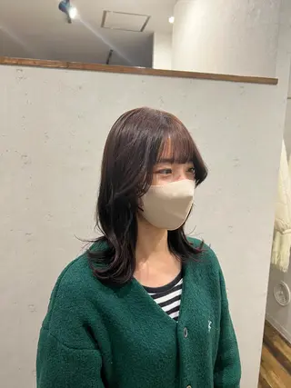 セミロング カラー ナチュラルカラー 錦糸町【三橋衿奈】のヘアスタイル