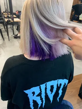 ミディアム カラー ヘアアレンジ キッズ カラー特化サロン Eir心斎橋のヘアスタイル