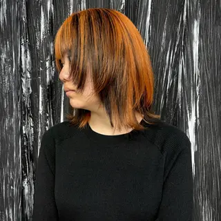 ミディアム カラー ★デザインカラー ハイトーン ももか★のヘアスタイル