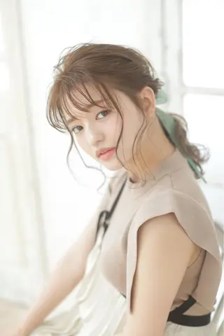 セミロング 髪質改善/マツパ 垢抜け透明カラー衣笠のヘアスタイル