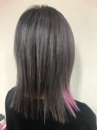 カラー ダブルスキルエクステ /羽エクステ白石宇由のヘアスタイル