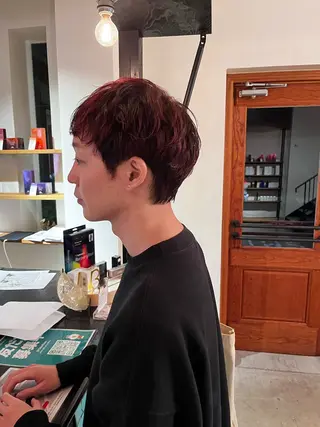 カラー メンズ 春モテカラー/うる艶 ストレート/羽菜のヘアスタイル