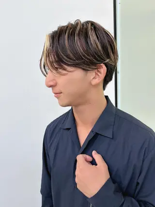 ミディアム カラー メンズ 🏆メンズヘア特化 🥇代表りんぺーのヘアスタイル