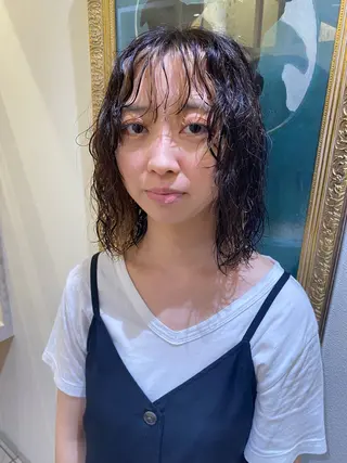 ミディアム パーマ さこだ　しょうた 【副店長】のヘアスタイル