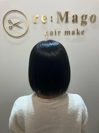 ミディアム カラー ヘアアレンジ キッズ 横浜関内髪質改善 re:Magoのヘアスタイル
